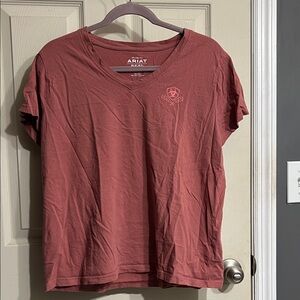 Ariat Brick Red V-Neck Tee